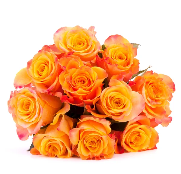 Bouquet de fleurs de rose jaune isolé sur fond blanc découpe — Photo
