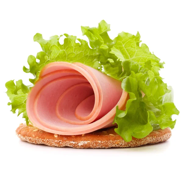 Smörgås med fläsk — Stockfoto