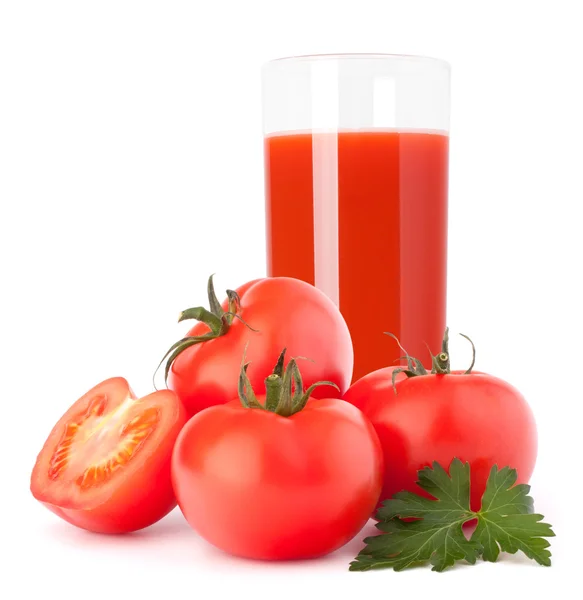 Tomato vegetable juice in glass — Stock Photo, Image
