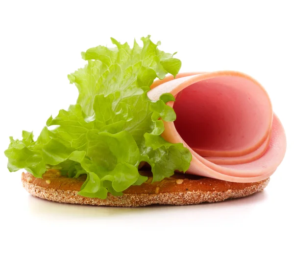 Sandwich met varkensvlees ham — Stockfoto