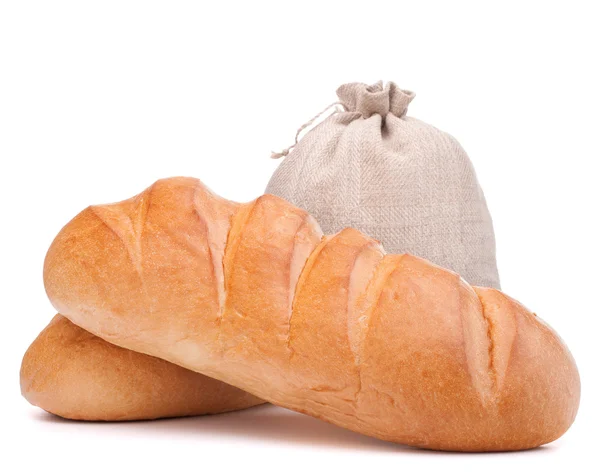 Pão e saco de farinha — Fotografia de Stock