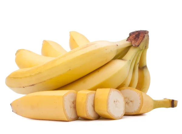 Bananas bunch isolated on white background cutout — Stock Photo, Image