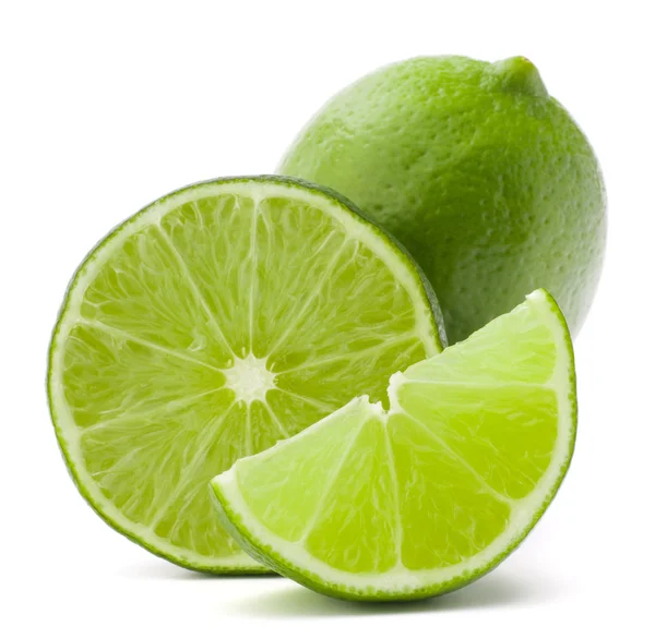 Citrus lime fruit isolated on white background cutout — Stock Photo, Image