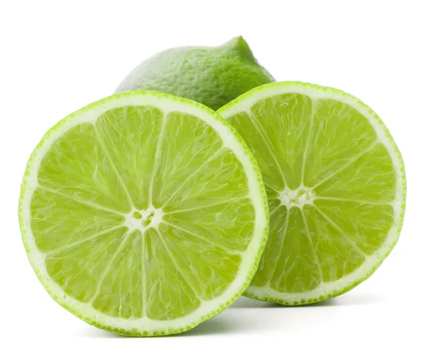 Citrus lime fruit isolated on white background cutout — Stock Photo, Image