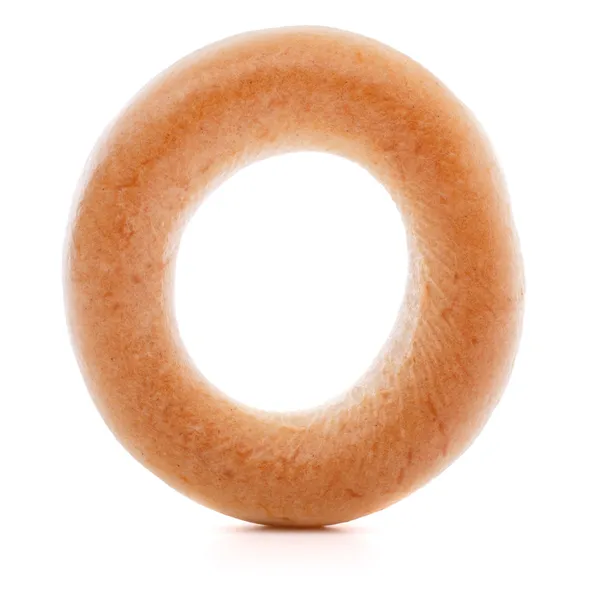 Bröd ring eller baranka isolerad på vit bakgrund cutout — Stockfoto