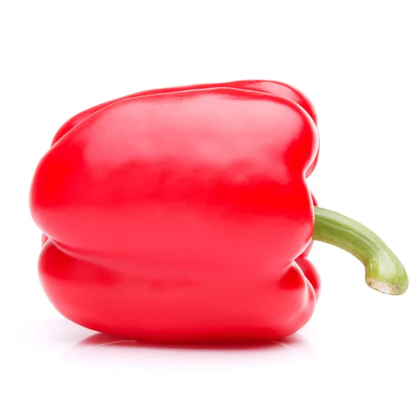 Red sweet bell pepper isolated on white background cutout — Stock Photo, Image