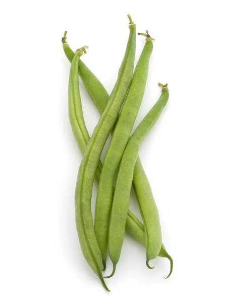 Haricots verts poignée isolé sur fond blanc découpe — Photo