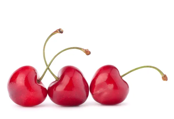 Bagas de cereja em forma de coração — Fotografia de Stock