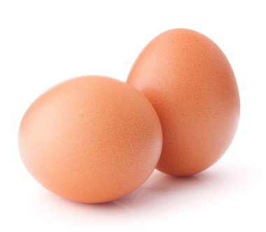 Beyaz arkaplanda yumurtalar