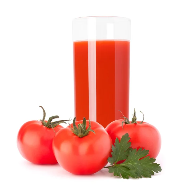 Zumo de tomate en vaso — Foto de Stock