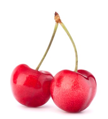 iki kalp kiraz çilek şeklinde