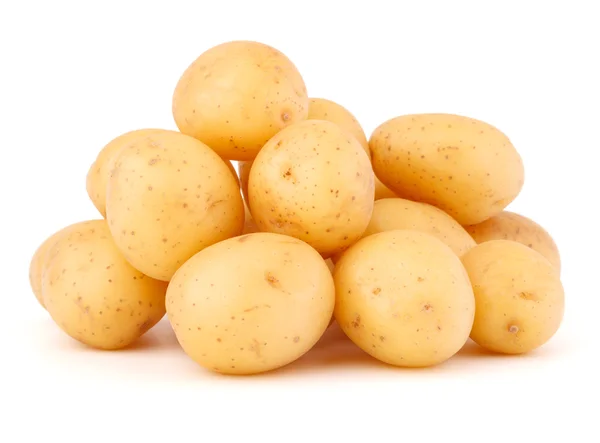 New potato tubers isolated on white background cutout — Stock Photo, Image