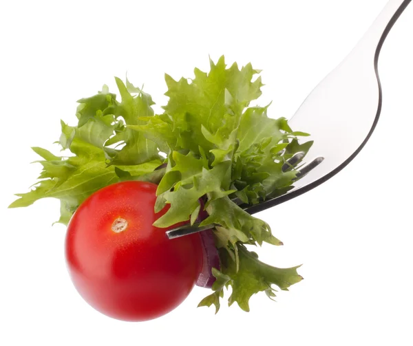 Fresh salad and cherry tomato — Stock Photo, Image