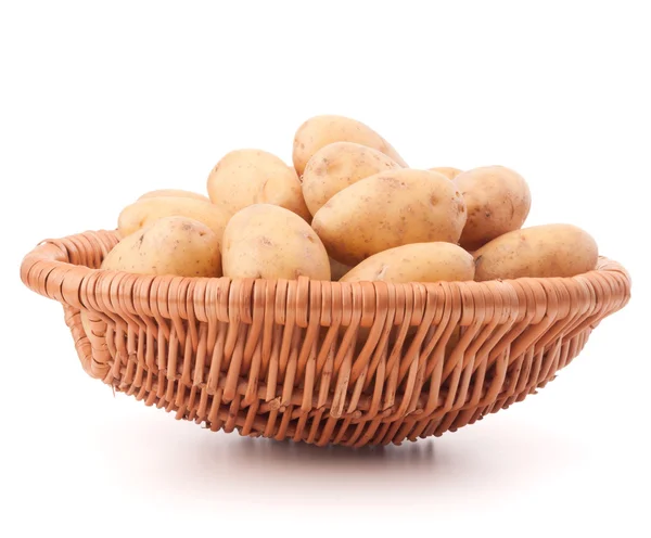 Potatis i korg — Stockfoto