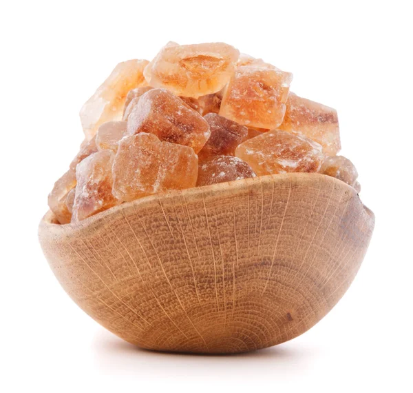 Brown cane caramelized lump sugar — Stock Photo, Image