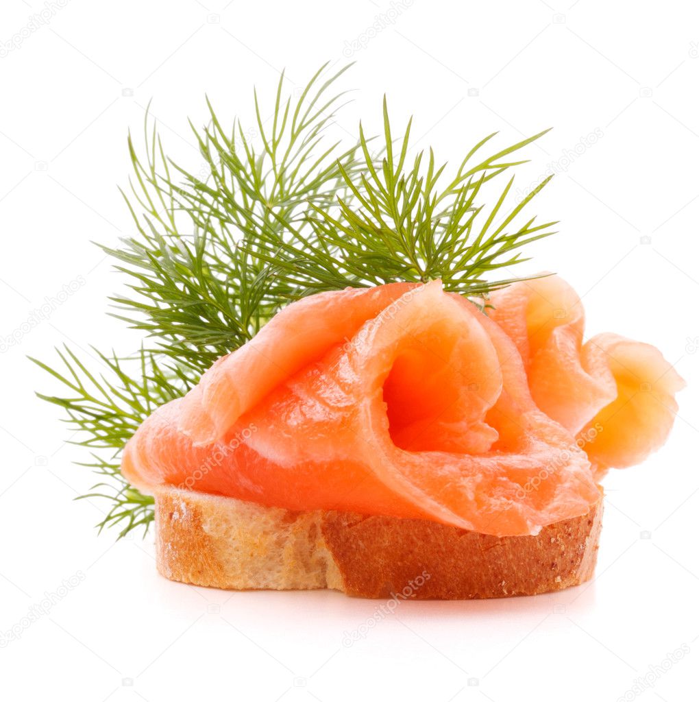 Sandwich with salmon