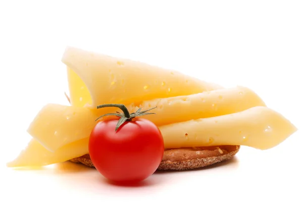 Peynirli sandviç domates ile — Stok fotoğraf