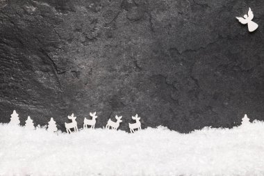 Noel tebrik kartı. Noel şenlikli arka plan. Yeni yıl sembolü. Noel hikaye Tema. Festival arka plan kopya alanı ile..