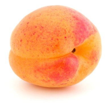 Beyaz arka plan kesme izole bir kayısı