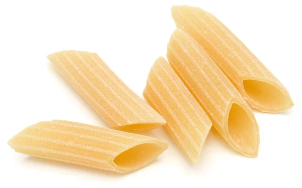 Italiaanse Pasta Geïsoleerd Een Witte Achtergrond Pennoni Penne Rigate — Stockfoto