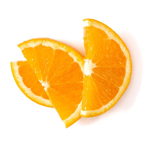 Tranche Fruits Orange Isolée Sur Fond Blanc Gros Plan Contexte — Photo