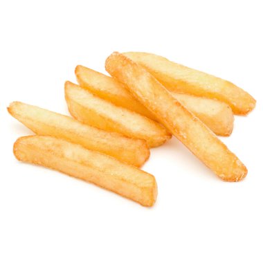 Fransız kızarmış patates beyaz arka plan üzerinde izole