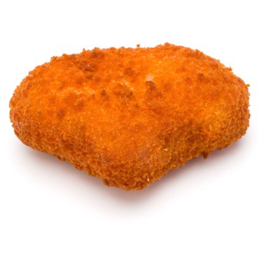 Beyaz arka plan üzerinde izole çıtır tavuk nuggets