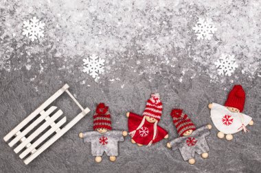 Noel tebrik kartı. Noel şenlikli arka plan. Yeni yıl sembolü. Çocuklar tema oyun..