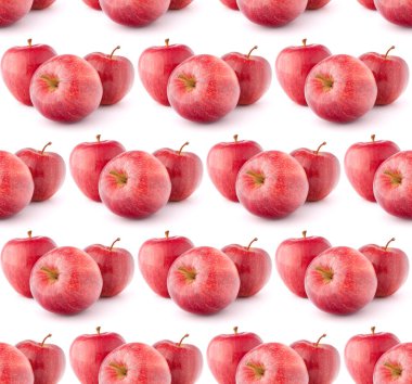 Kırmızı elma beyaz arka planda izole edilmiş. Kusursuz yemek kalıbı.