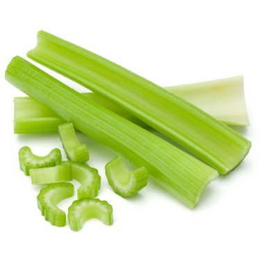 Beyaz arka plan kes şunu om kereviz sapı demet izole.