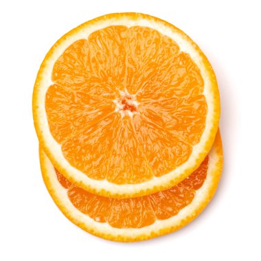 Turuncu meyve dilim beyaz arka plan closeup izole. Gıda arka plan. Düz yatıyordu, en iyi görünümü.