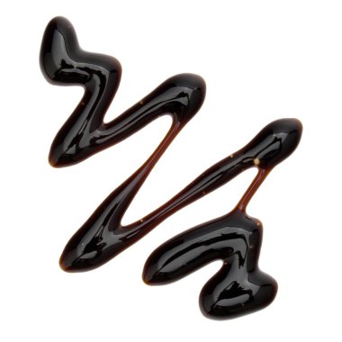 Balsamik sirke krem beyaz arka plan üzerinde izole. İtalyan salata sosu, soslu.