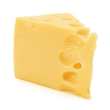 Beyaz arka plan kesme izole peynir blok