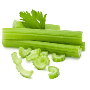 Beyaz arka plan kes şunu om kereviz sapı demet izole.