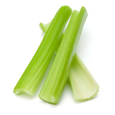 Beyaz arka plan kes şunu om kereviz sapı demet izole.