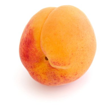 Beyaz arka plan kesme izole bir kayısı