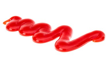 Domates sosu, beyaz arka plan üzerinde izole ketçap