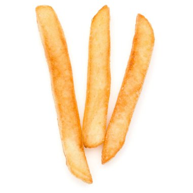Fransız kızarmış patates beyaz arka plan üzerinde izole