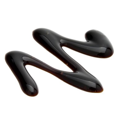 Balsamik sirke krem beyaz arka plan üzerinde izole. İtalyan salata sosu, soslu.