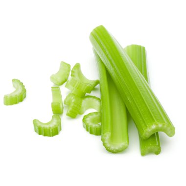 Beyaz arka plan kes şunu om kereviz sapı demet izole.