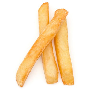 Fransız kızarmış patates beyaz arka plan üzerinde izole