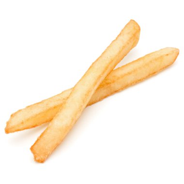 Fransız kızarmış patates beyaz arka plan üzerinde izole