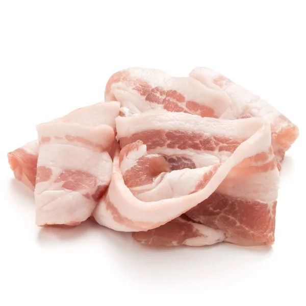 Sliced Bacon Isolated White Background Cutout — Stock Photo, Image