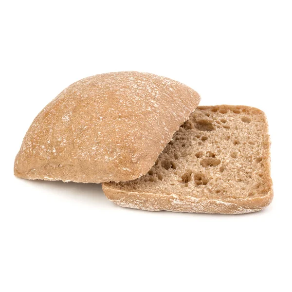 Sliced Ciabatta Bread Isolated White Background Cut Out — Stock Photo, Image