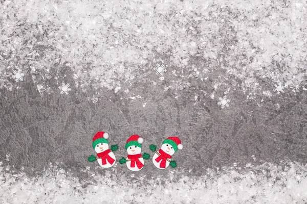 Weihnachtsgrußkarte Noel Festlichen Hintergrund Neujahrssymbol Schneemann — Stockfoto