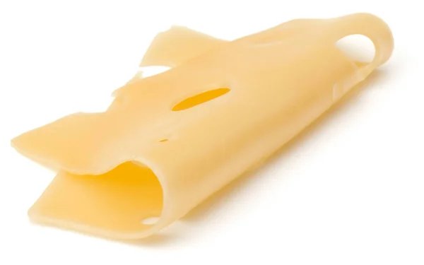 Ένα Τυρί Φέτα Που Απομονώνονται Λευκό Φόντο — Φωτογραφία Αρχείου