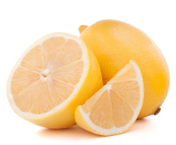 Citron Eller Citron Citrusfrukter Isolerade Över Vit Bakgrund Cutout — Stockfoto