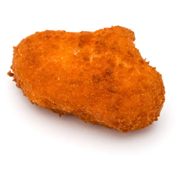 Krispig Kyckling Nuggets Isolerad Vit Bakgrund — Stockfoto