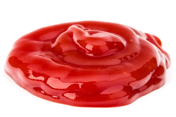 Tomatensaus Ketchup Geïsoleerd Witte Achtergrond — Stockfoto