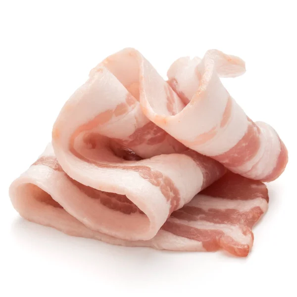 Sliced Bacon Isolated White Background Cutout — Stock Photo, Image